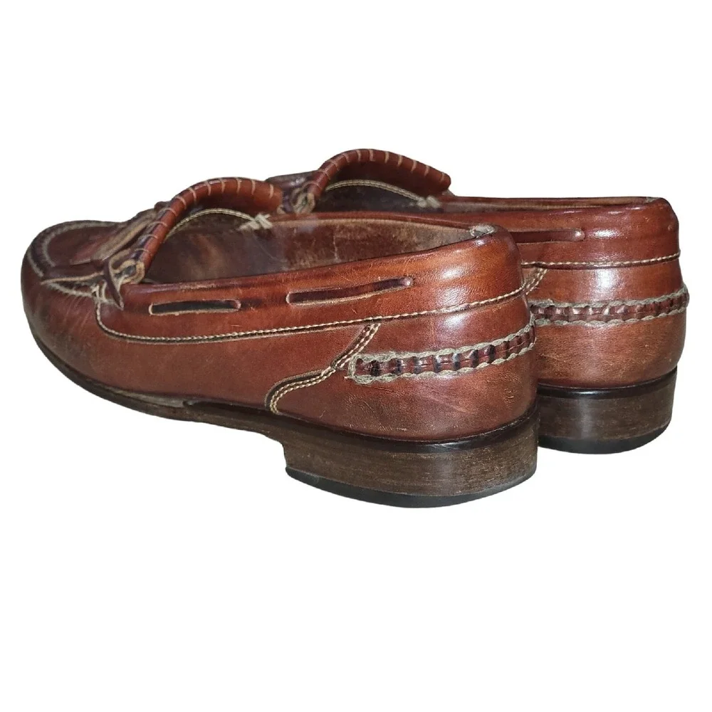 Vintage Cole Haan Men's Brown Tassel Loafers Leather Hand Sewn Sz 8.5 M‎